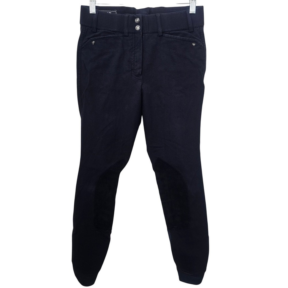 Ariat Navy Blue Equestrian Breeches Riding Pant Women US 22L Tall Long Full Seat